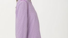 hessnatur Damen Langarm Schlafshirt aus Bio-Baumwolle - lila - Größe 42