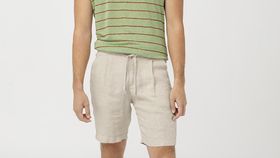 hessnatur Herren Shorts aus Leinen - natur - Größe 48