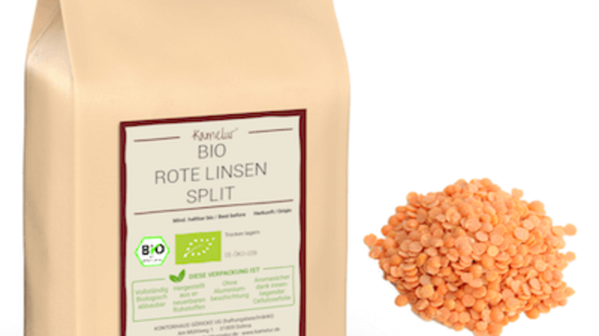 Bio Linsen Split, rot