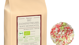 Bio Zuckerstreusel, bunte Weihnachten