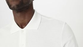 hessnatur Herren Zwirn Polo Shirt Regular aus Bio-Baumwolle - weiß - Größe 50