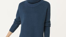 hessnatur Damen Pullover aus Bio-Baumwolle - blau - Größe 34