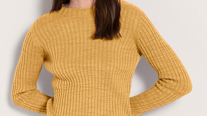 hessnatur Damen Ripp-Pullover aus Leinen mit Bio-Baumwolle - gelb - Größe 46