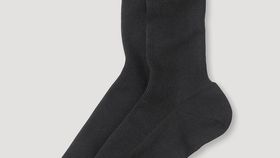 hessnatur Socken im 2er-Pack aus Bio-Baumwolle - schwarz - Größe 44/45