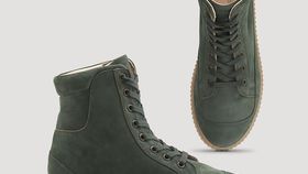 hessnatur Damen Hightop-Sneaker - grün - Größe 38