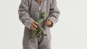 hessnatur Baby Wollfleece-Overall aus Bio-Merinowolle - grau - Größe 62/68