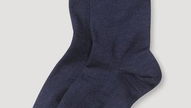 hessnatur Damen Merino-Socken im 2er-Pack aus Bio-Merinowolle mit Bio-Baumwolle - blau - Größe 35-37