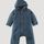 hessnatur Baby Walk-Overall aus pflanzengefärbter Bio-Merinowolle - blau - Größe 74/80