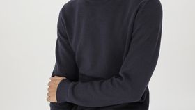 hessnatur Herren Pullover Regular aus Bio-Baumwolle - blau - Größe 46