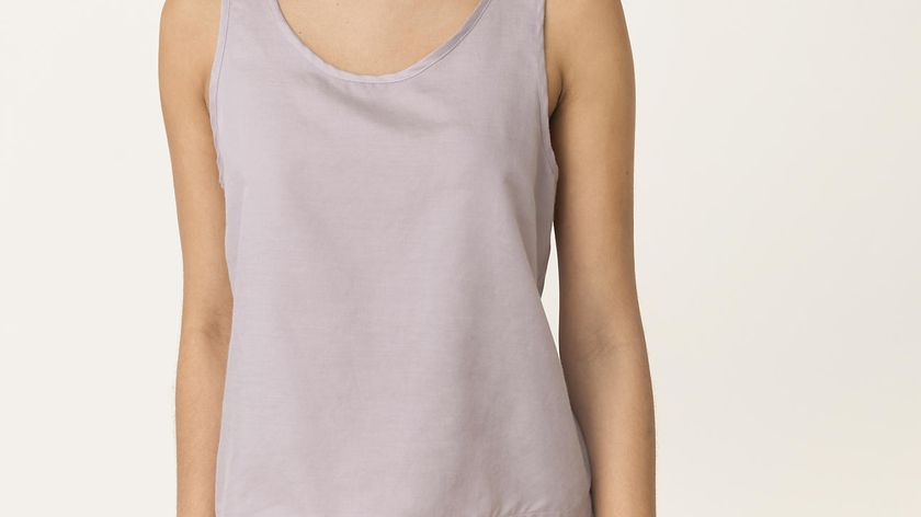 hessnatur Damen Tank-Top aus Bio-Baumwolle mit Seide - lila - Größe 44