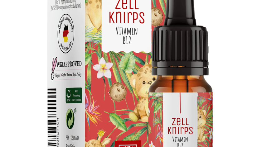 Zellknirps - Vitamin B12-Tropfen für Kinder ab 3 - 1 Flasche Zellknirps (die meisten Kunden kaufen 2 Flaschen)