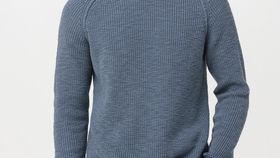 hessnatur Herren Pullover aus Bio-Baumwolle mit Kapok - blau - Größe 46