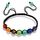 Armband Baumwolle, Chakra Edelsteine, 16-28cm länge verstellbar