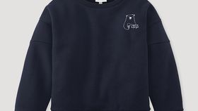 hessnatur Kinder Sweatshirt aus Bio-Baumwolle - blau - Größe 134/140