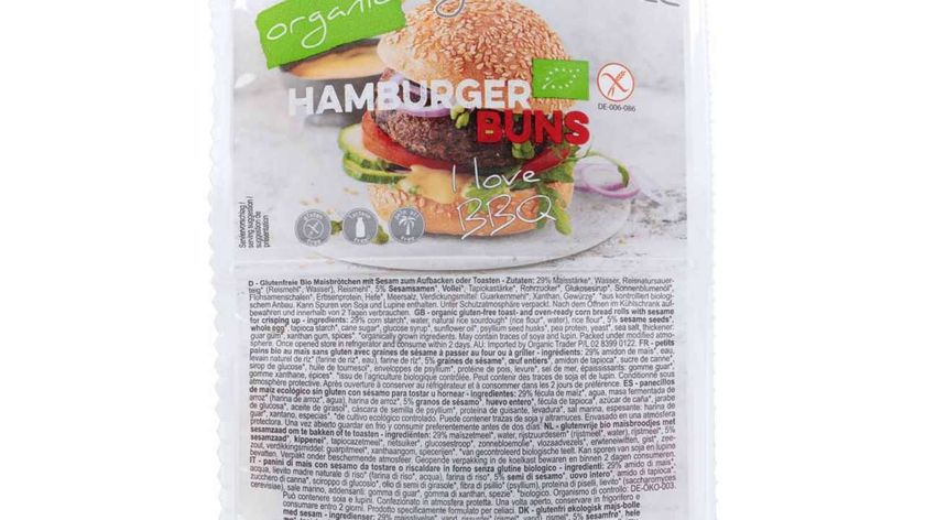 Schnitzer Burger Buns glutenfrei - Bio-Zutaten zum Aufbacken