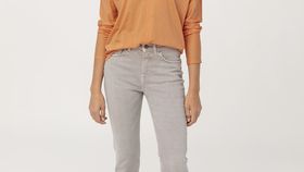 hessnatur Damen Langarm-Shirt aus Bio-Baumwolle - orange - Größe 48