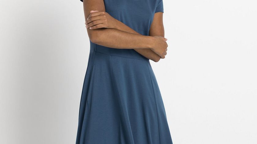 hessnatur Damen Jersey-Kleid aus Bio-Pima-Baumwolle - blau - Größe 48