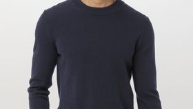 hessnatur Herren Pullover aus Bio-Lambswool - blau - Größe 50