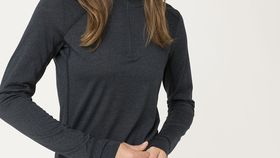 hessnatur Damen-Outdoor Funktionsshirt aus Bio-Merinowolle mit Seide - grau - Größe 48