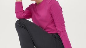 hessnatur Damen Jersey-Hose Regular aus Bio-Baumwolle - schwarz - Größe 34