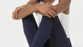 hessnatur Damen Leggings Regular Cut PURE BALANCE aus Bio-Baumwolle und Tencel™ Modal - blau - Größe 46