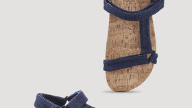 hessnatur Unisexschuhe Trekking-Sandale Hanf - blau - Größe 44