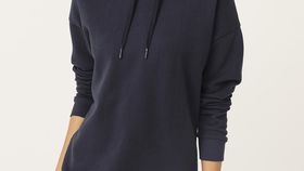 hessnatur Damen Hoodie aus Bio-Baumwolle - blau - Größe 42