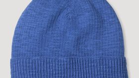 hessnatur Strickmütze aus Bio-Baumwolle - blau - Größe 49/51