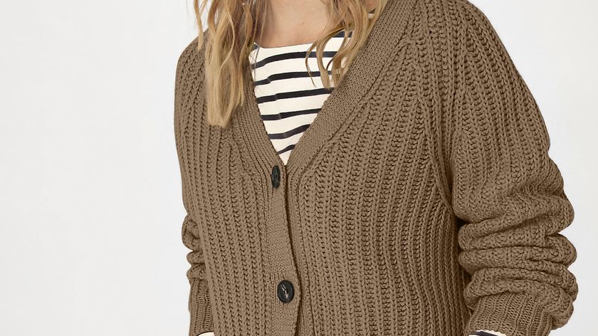 hessnatur Damen Cardigan Relaxed aus Bio-Baumwolle und Bio-Merinowolle - braun - Größe L