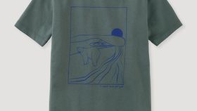 hessnatur Kinder Print-Shirt aus Bio-Baumwolle - grün - Größe 134/140