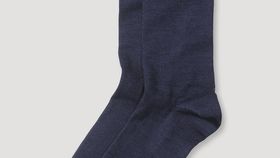 hessnatur Herren Merino-Socken im 2er-Pack aus Bio-Merinowolle mit Bio-Baumwolle - blau - Größe 46-48