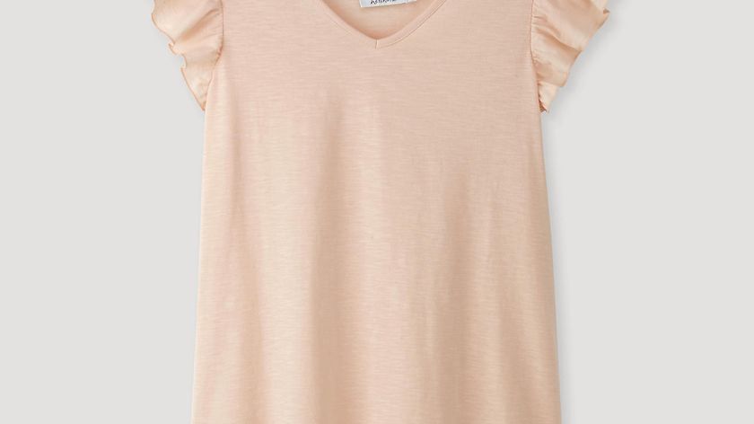 hessnatur Damen Shirt aus Bio-Baumwolle - beige - Größe 40