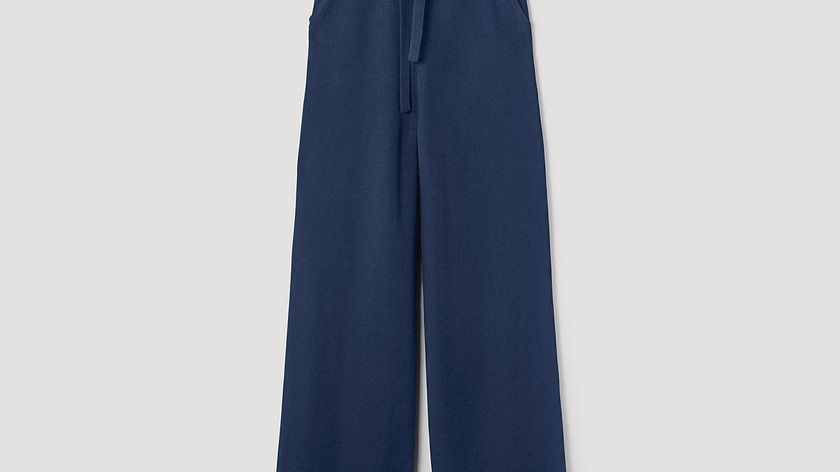 hessnatur Damen Strickhose aus Bio-Baumwolle und Bio-Schurwolle - blau - Größe 34