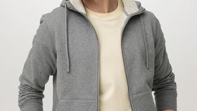 hessnatur Herren Sweatjacke aus Bio-Baumwolle - grau - Größe 48