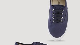 hessnatur Damen Sneaker Canvas - blau - Größe 36
