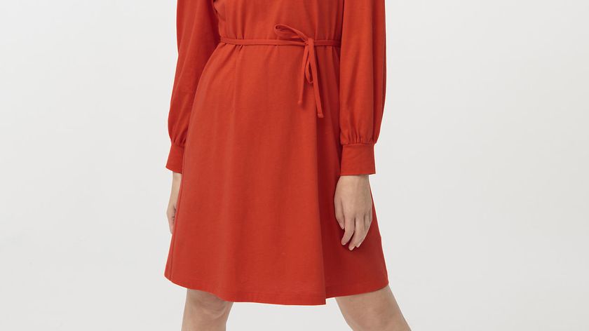 hessnatur Damen Mini-Kleid aus Bio-Baumwolle mit Bio-Merinowolle - orange - Größe 40