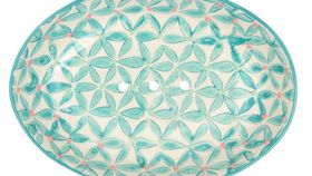 Tranquillo Seifenschale aus Keramik im attraktiven Retro Design