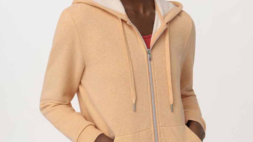 hessnatur Damen Sweatjacke aus Bio-Baumwolle - orange - Größe 34