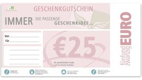 Geschenkgutschein Wert: 25,00 Euro