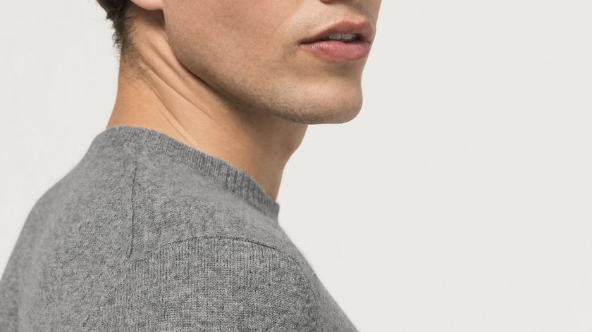 hessnatur Herren Pullover aus Schurwolle mit Kaschmir - grau - Größe 54