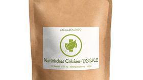 Natürliches Calcium + D3 & K2 180 Kapseln à 890 mg