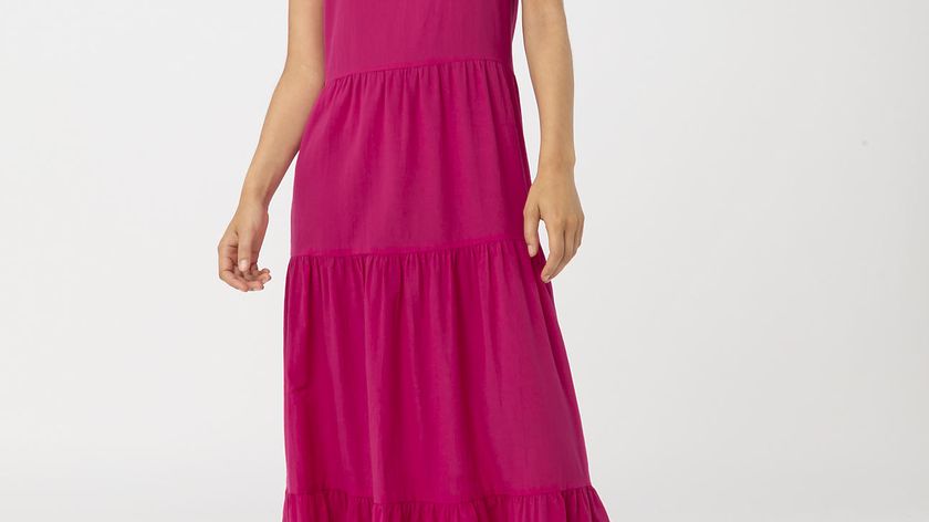 hessnatur Damen Crêpe-Kleid aus Bio-Baumwolle - lila - Größe 48