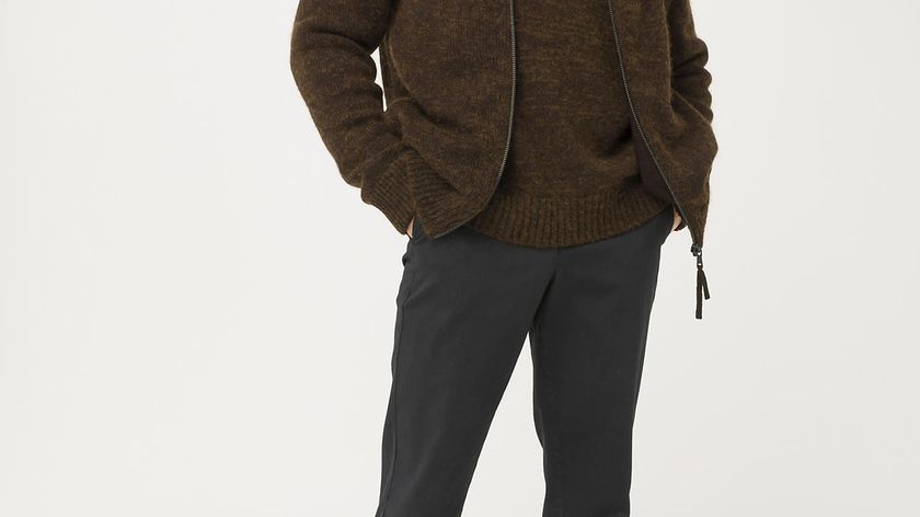 hessnatur Herren Strick-Blouson aus Lambswool mit Mohair und Seide - braun - Größe 46