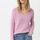 hessnatur Damen V-Pullover aus Bio-Baumwolle - rosa - Größe 46