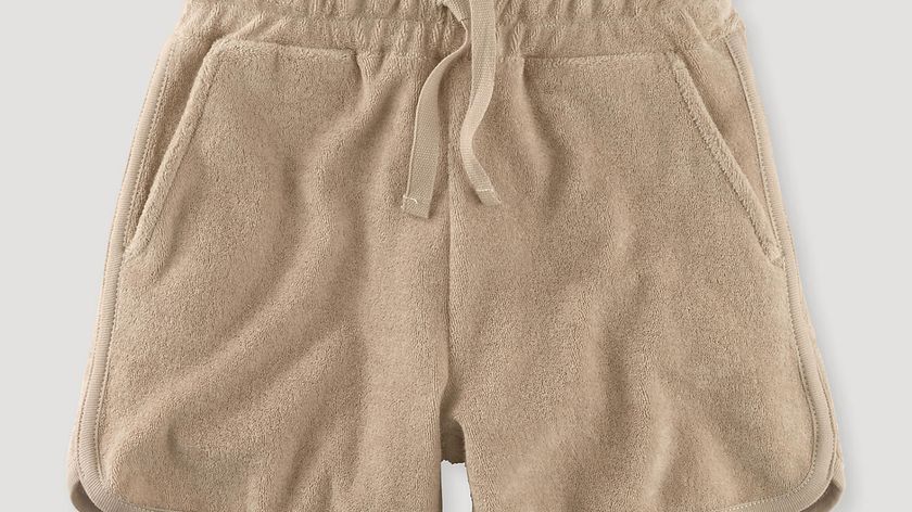 hessnatur Kinder Frottee Shorts aus Bio-Baumwolle - beige - Größe 134/140