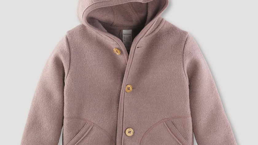 hessnatur Baby Walkjacke aus Bio-Merinowolle - lila - Größe 98/104