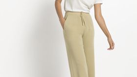 hessnatur Damen Strickhose aus Merinowolle - gelb - Größe 34