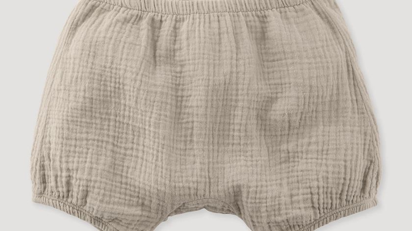 hessnatur Baby Musselin-Shorts aus Bio-Baumwolle - beige - Größe 86/92