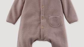 hessnatur Baby Softfleece-Overall aus Bio-Baumwolle - lila - Größe 74/80