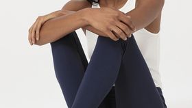 hessnatur Damen Leggings Regular Cut PURE BALANCE aus Bio-Baumwolle und Tencel™ Modal - blau - Größe 36